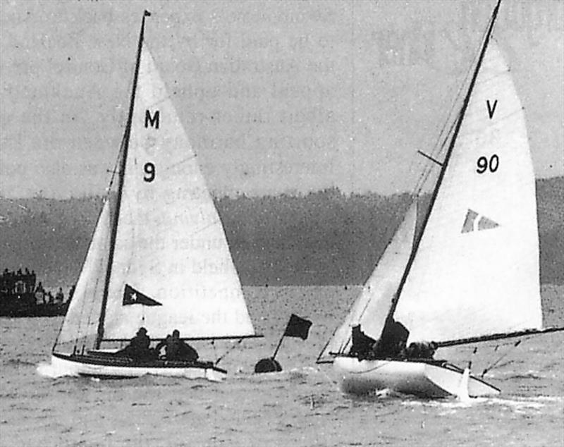 New Zealanders Manu and Jeanette in 1939 - JJ Giltinan 18ft Skiff Championship photo copyright Archive taken at Australian 18 Footers League and featuring the 18ft Skiff class