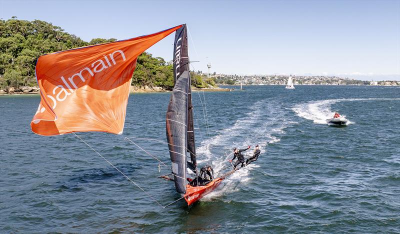 Balmain approaching the bottom mark - 2024-25 Australian 18 Footers League Club Championship - photo © SailMedia