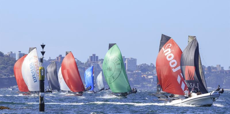 Winnings 2025 JJ Giltinan 18ft Skiff Championship Race 7 photo copyright SailMedia taken at Australian 18 Footers League and featuring the 18ft Skiff class