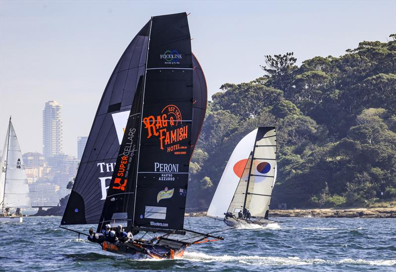 Winnings 2025 JJ Giltinan 18ft Skiff Championship Race 8 - Yandoo leads The Rag home - photo © SailMedia