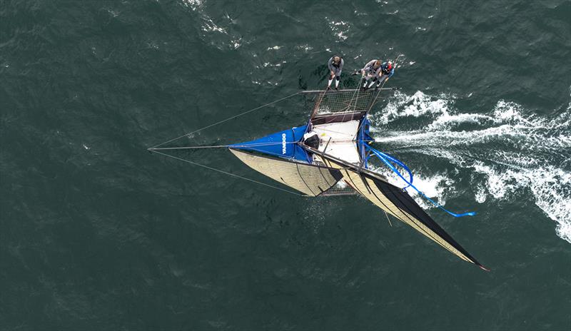 Winnings 2025 JJ Giltinan 18ft Skiff Championship Race 9 photo copyright SailMedia taken at Australian 18 Footers League and featuring the 18ft Skiff class