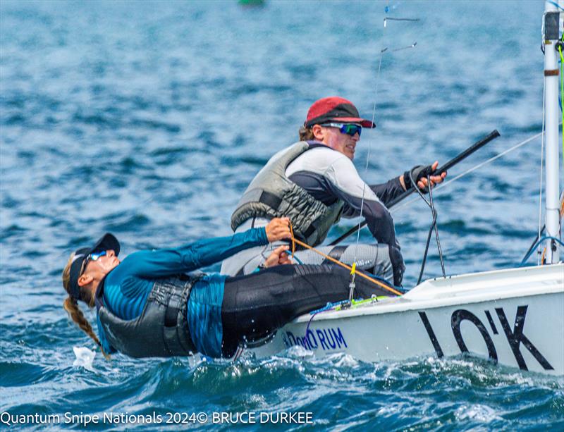 Quantum Snipe U.S. National Championship 2024 at Jubilee Yacht Club photo copyright Bruce Durkee taken at Jubilee Yacht Club and featuring the Snipe class