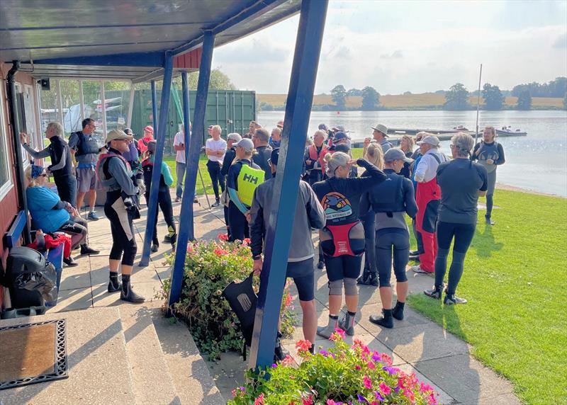 Briefing during the Budworth Snipe Open photo copyright Mark Antonelli taken at Budworth Sailing Club and featuring the Snipe class