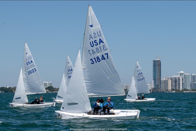 Snipe: Stunning racing conditions against the Miami skyline - Bacardi Cup Invitational Regatta 2025 - photo © Marina Semenova