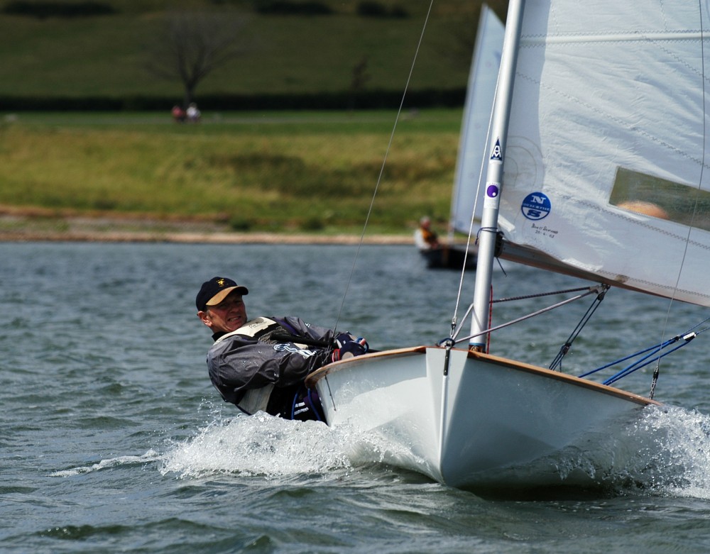 R Presley of Cotswold Sailing Club at the Chew Valley Solo open photo copyright Errol Edwards taken at Chew Valley Lake Sailing Club and featuring the Solo class