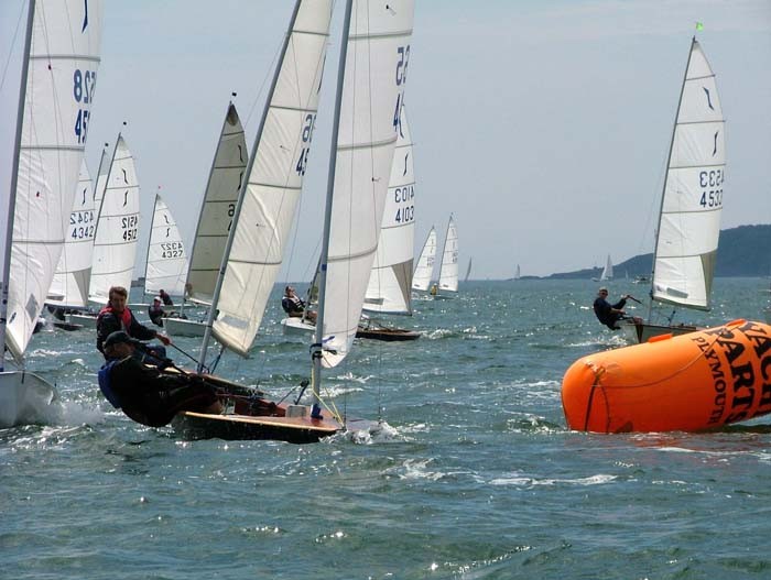 Action from the Solo nationals at Plymouth photo copyright Tom Gruitt / www.fotoboat.com taken at Mayflower Sailing Club and featuring the Solo class