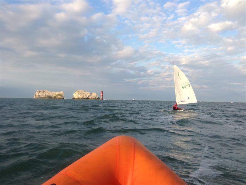 71 year old Ken Falcon sails a Solo dinghy around the Isle of Wight in aid of RYA Sailability photo copyright Ron Westcott taken at  and featuring the Solo class