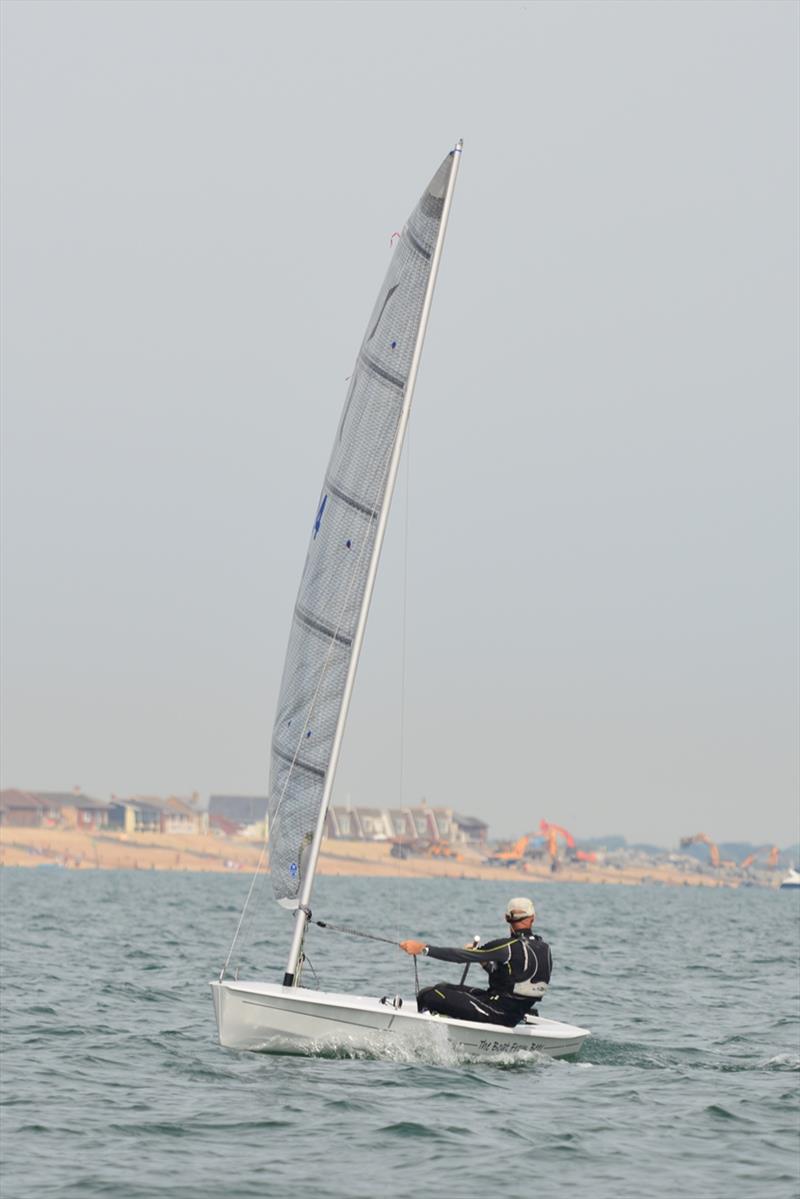 Geoff Carveth using Selden Spars and Deck hardware during the Solo National Championships at Hayling photo copyright Richard Janulewicz / www.fotoboat.com taken at Hayling Island Sailing Club and featuring the Solo class