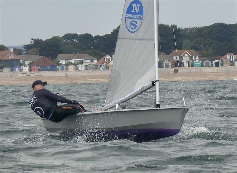 Charlie Cumbley drives the Winder 1/North Sails P3/Selden D  through the Hayling chop at the Selden Solo Nationals at Hayling Island - photo © Will Loy