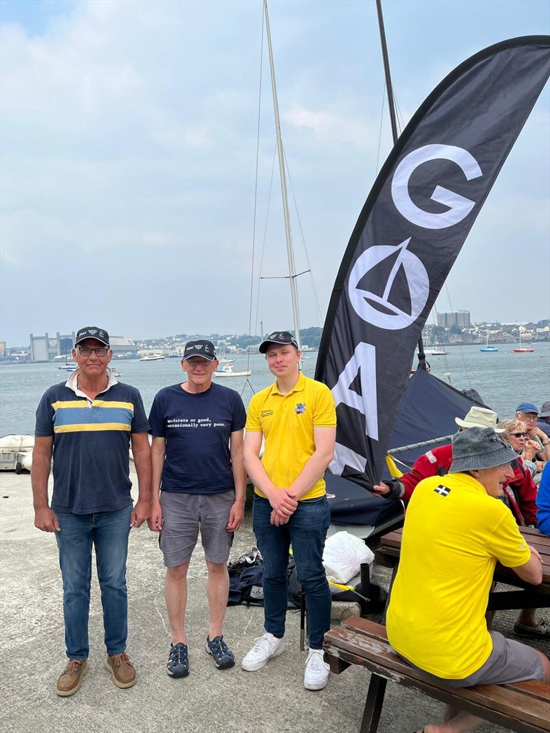 Top 3 in the Solo Western Series at Torpoint Mosquito photo copyright Vernon Perkins taken at Torpoint Mosquito Sailing Club and featuring the Solo class