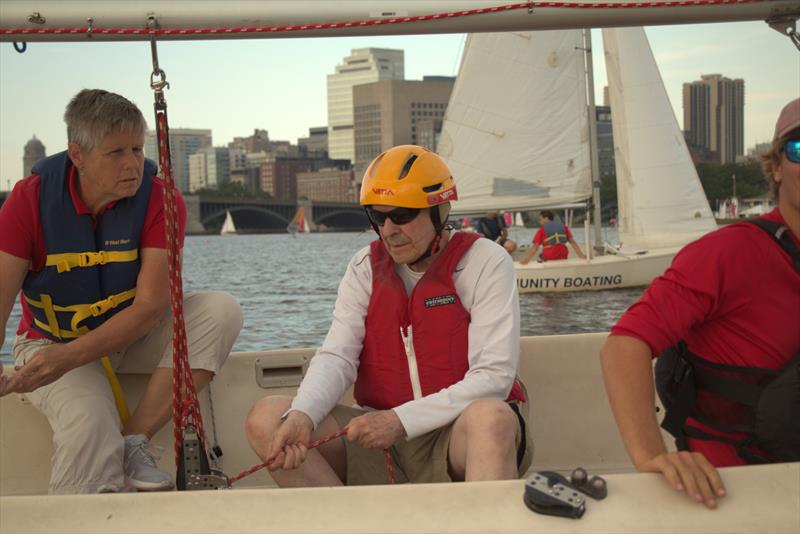 Racecourse action at Community Boating Inc.'s annual Boston Blind Open Regatta photo copyright Community Boating, Inc. taken at Boston Sailing Center and featuring the Sonar class