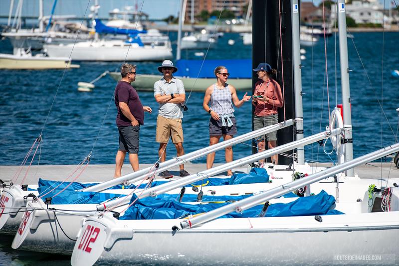 Benjamin Glass, Dalton Bergan, Jennifer Morgan Glass and Lindsay Bergan photo copyright Paul Todd / Outside Images taken at New York Yacht Club and featuring the Sonar class