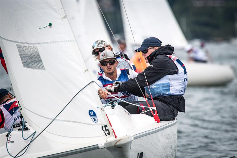 Robert Wilkins competing for Carolina Yacht Club in the 2018 Resolute Cup photo copyright Paul Todd / Outside Images taken at New York Yacht Club and featuring the Sonar class