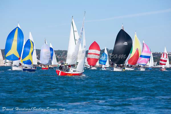 Poole Charity Pursuit Race photo copyright David Harding / www.sailingscenes.com taken at Poole Yacht Club and featuring the Sonata class