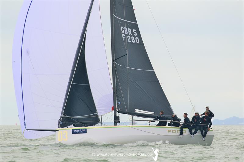 The Sailor Girl catches the action at Aberdeen Asset Management Cowes Week - photo © Nic Douglass / www.AdventuresofaSailorGirl.com