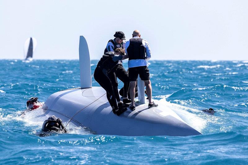 'Skeeter' was among the small boats that capsized - Ocean Dynamics and Mount Gay Airlie Beach Race Week - Day 1 - photo © Andrea Francolini / ABRW