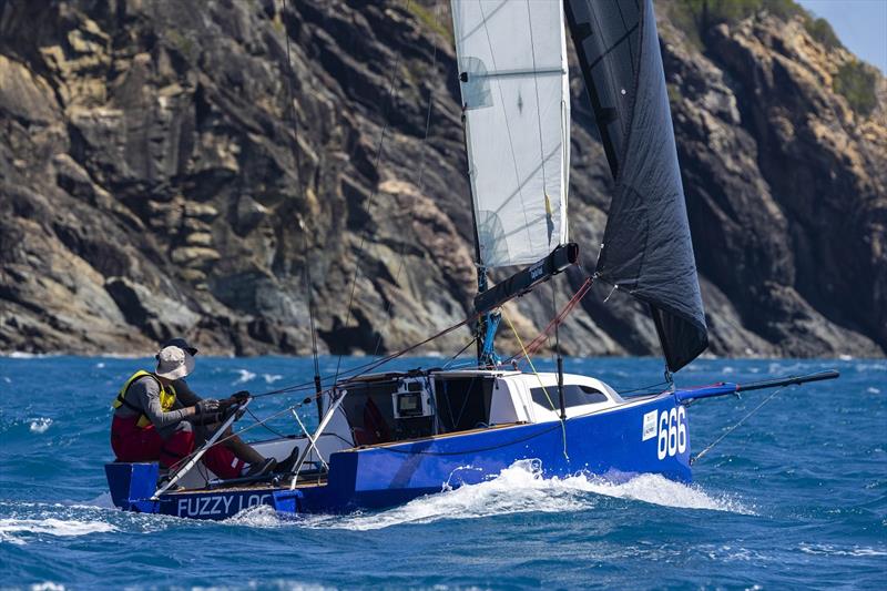 Fuzzy Logic against rocky background - 2024 Ocean Dynamics and Mount Gay Airlie Beach Race Week - photo © Andrea Francolini / ABRW