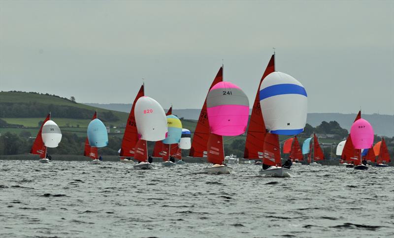 Irish Squib Inlands at Lough Derg - 'Atomic' Ian Travers leading from 'Durt' 241 Rob Stanley, and 'Quickstep III' 820 Gordon Patterson photo copyright Reggie Goodbody taken at Lough Derg Yacht Club and featuring the Squib class