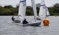 Dave Borrett leads Giles Therkelson-Smith during the Streaker North Sails Northern Paddle at Hornsea © Hornsea SC