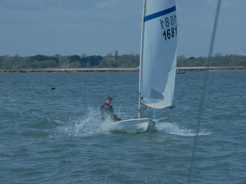 Adrian Baker in his Streaker wins race 8 of the Lymington Town Winter Dinghy Series photo copyright Barry Sticklen taken at Lymington Town Sailing Club and featuring the Streaker class