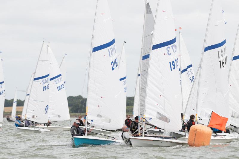 Squeezing the pin end in the Noble Marine Streaker National Championship at Stone photo copyright Paul Sanwell / OPP taken at Stone Sailing Club and featuring the Streaker class