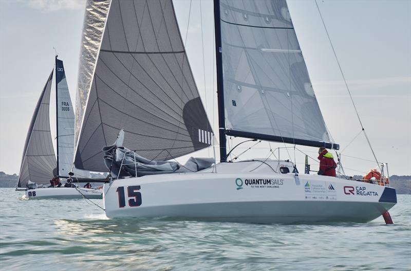 Britain and France battle for the finish line - Offshore Double Handed World Championship - Agglomeration Final photo copyright Anne Beaugé / LGL taken at  and featuring the Sun Fast 30 class