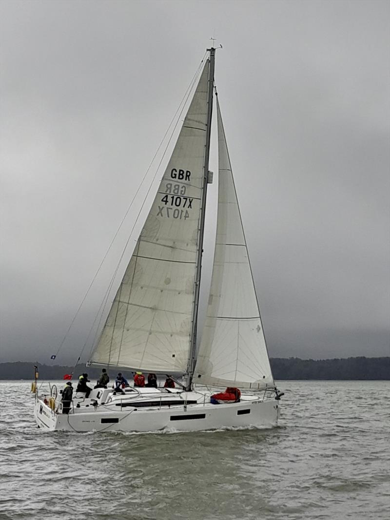 Hyde Sails heading Upwind during YachtsandYachting.com Race Series Round 1 photo copyright Terry Hunt taken at  and featuring the Sun Odyssey 410 class