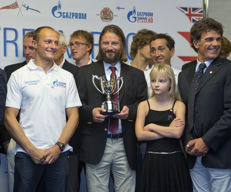 Team Russia take 2nd place in the Nord Stream Race photo copyright onEdition taken at Yacht Club of Saint-Petersburg and featuring the Swan 60 class