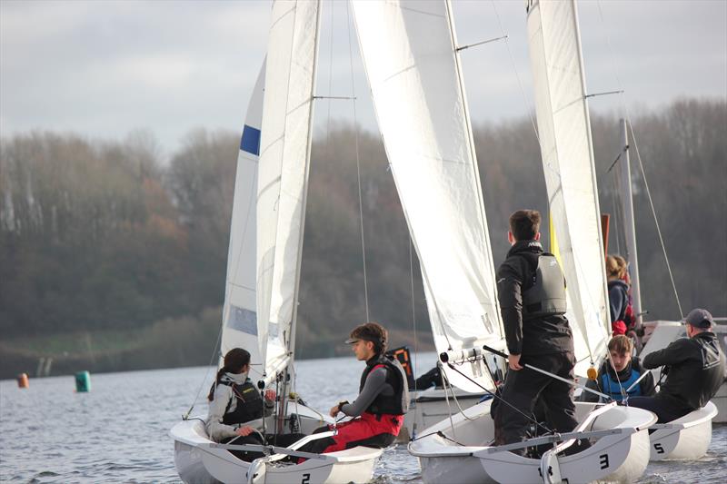 Loughborough Lemming 2024: Eyeing up the committee end - Loughborough Freshers take on eventual overall winners Nottingham Green photo copyright Bethany Chalk taken at Burton Sailing Club and featuring the Team Racing class