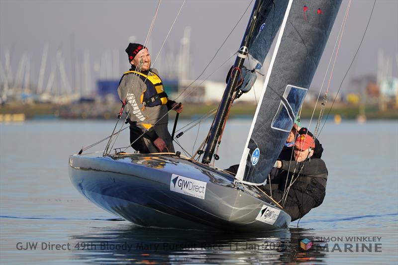 GJW Direct Bloody Mary 2025 photo copyright Simon Winkley Marine taken at Queen Mary Sailing Club and featuring the Thames A Rater class