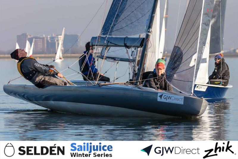 Jamie Stewart, Ben Palmer and Dicken Maclean finish 3rd in the GJW Direct Bloody Mary 2025 - photo © Tim Olin / www.olinphoto.co.uk