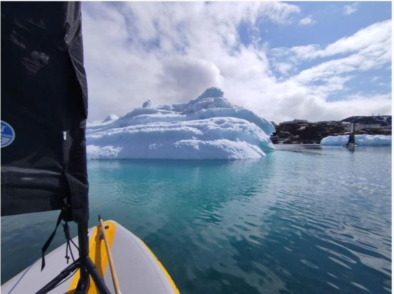 “The Grand Tour” - Sailing through the icebergs photo copyright The Grand Tour Sailing taken at  and featuring the Tiwal 3R class