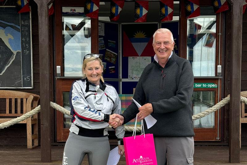 Debs Steele, 1st lady - 11th Antigua Sailing Day Regatta at St Edmundsbury photo copyright Mike Steele taken at St Edmundsbury Sailing & Canoeing Association and featuring the Topper class