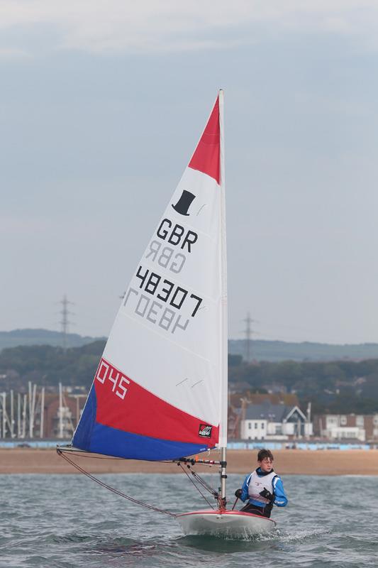 West Sussex Schools & Youth Sailing Association Regatta photo copyright Warwick Baker / www.warwickpics.com taken at Shoreham Sailing Club and featuring the Topper class