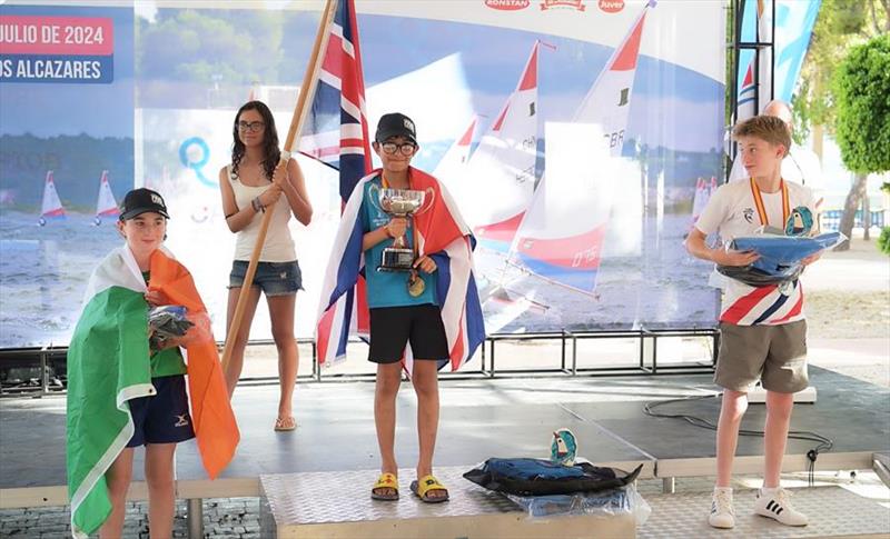 International Topper 4.2 and 5.3 Worlds 2024 at Mar Menor - International Topper 4.2 World Championship podium, Hari Clark, GBR, 1st, Tom Mason, GBR, 2nd, Tomás A'Coistealbha, IRL, 3rd - photo © Phill Williams