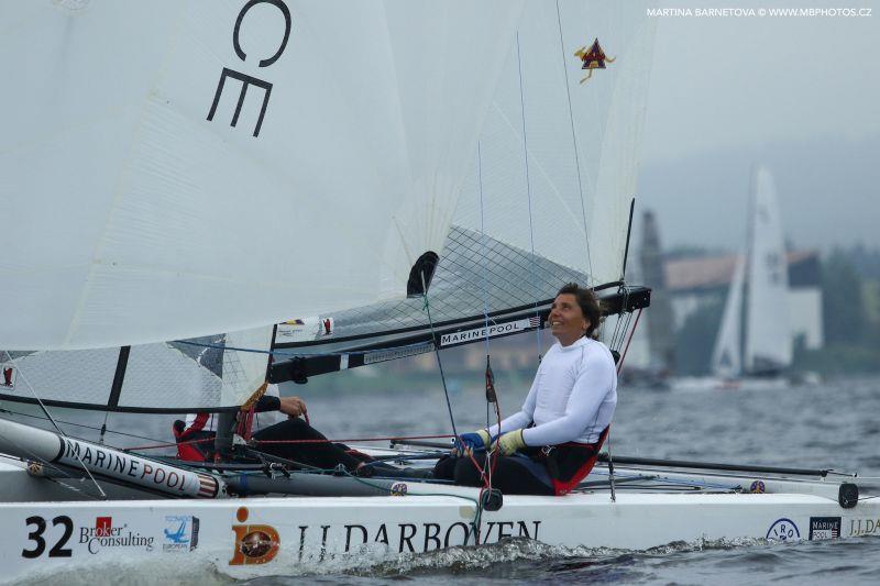 The winners of the Tornado Europeans at Lake Lipno, Czech Republic photo copyright Martina Barnetova taken at Yacht Club Jestrábí and featuring the Tornado class