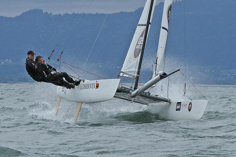 2013 Tornado Europeans at Lake Constance day 3 photo copyright Martina Bartenova taken at Yacht Club Rhein Delta and featuring the Tornado class