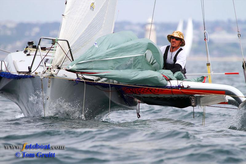 Final day of Barratt Homes Plymouth Race Week photo copyright Tom Gruitt / www.fotoboat.com taken at  and featuring the Trimaran class