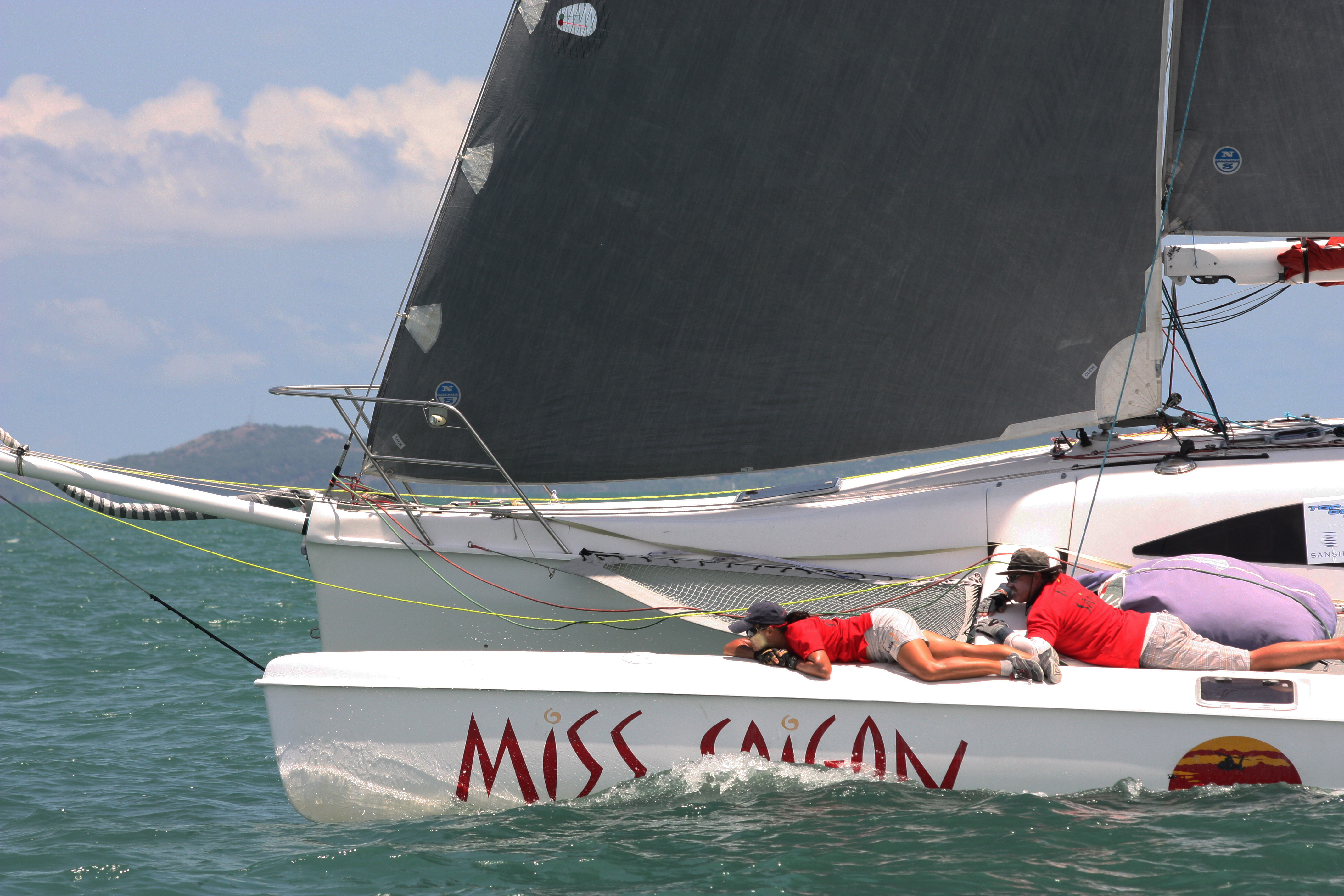 Podium positions decided on day 4 of the 2013 Top of the Gulf Regatta photo copyright MarineScene.asia taken at  and featuring the Trimaran class