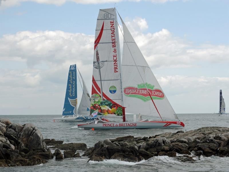 Routes des Princes leg 3 start from Dun Laoghaire photo copyright Marcel Mochet / Route des Prince taken at  and featuring the Trimaran class