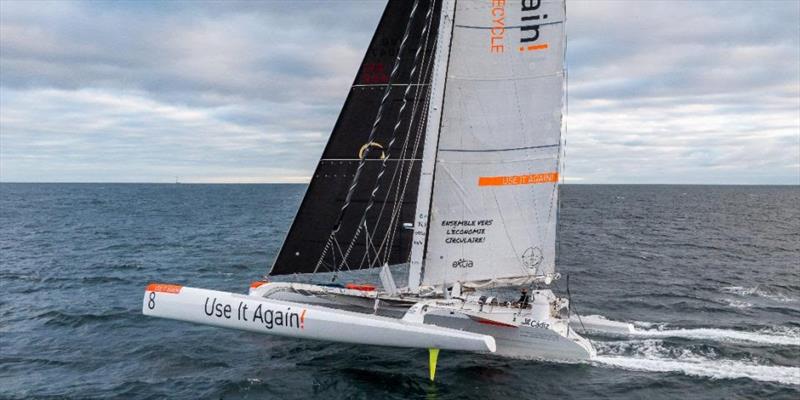 Romain Pilliard's 75ft Trimaran Use it again during the RORC Cowes – Dinard – St Malo Race photo copyright Paul Wyeth / RORC taken at Royal Ocean Racing Club and featuring the Trimaran class