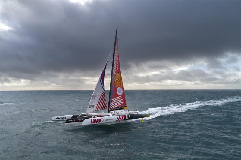 Eric Péron on Ultim Adagio during the Arkéa Ultim Challenge - Brest photo copyright Ronan Gladu taken at  and featuring the Ultim class