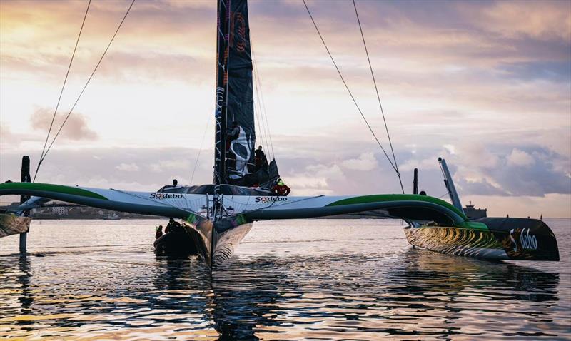 Sodebo Ultim 3 - Lorient - Jules Verne Trophy record attempt - December 2024 - photo © Team Sodebo