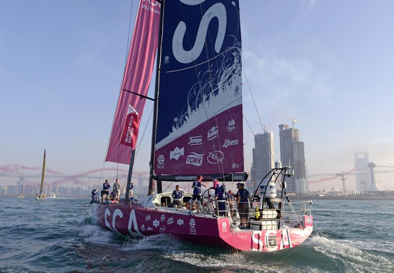 Team SCA win the Volvo Ocean Race Abu Dhabi In-Port Race - photo © Rick Tomlinson / www.rick-tomlinson.com