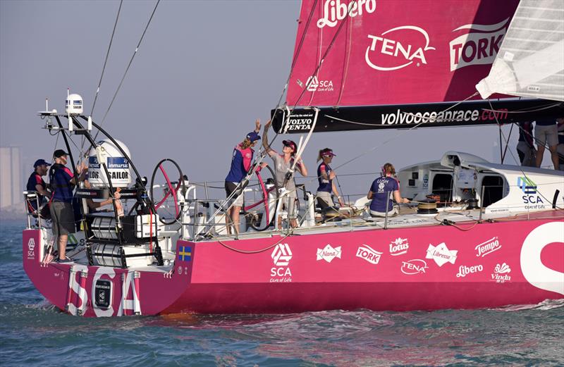 Team SCA win the Volvo Ocean Race Abu Dhabi In-Port Race - photo © Rick Tomlinson / www.rick-tomlinson.com