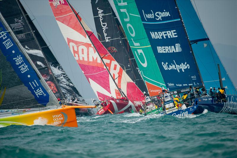 Volvo Ocean Race Sanya In-Port Race photo copyright Paul Todd / Volvo Ocean Race taken at  and featuring the Volvo 70 class