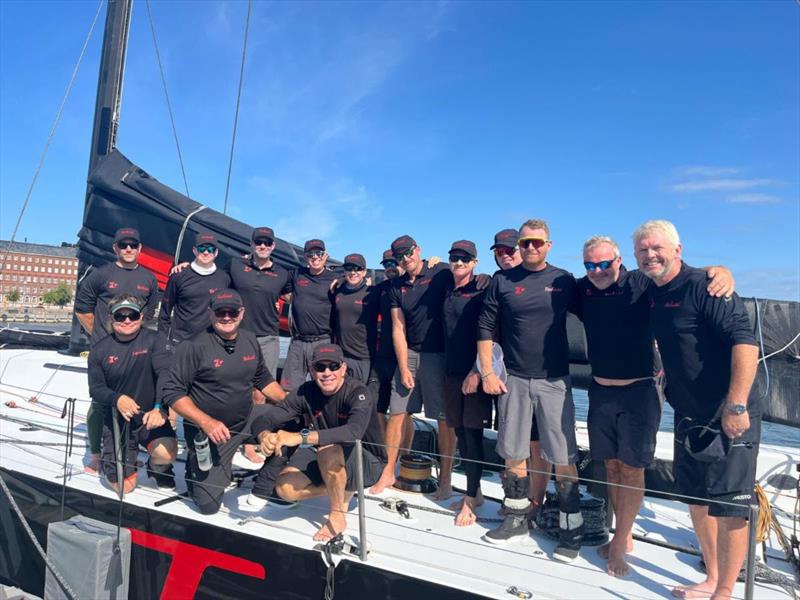 Tschüss 2 crew before the start of the race photo copyright Christian Zugel taken at Royal Ocean Racing Club and featuring the Volvo 70 class