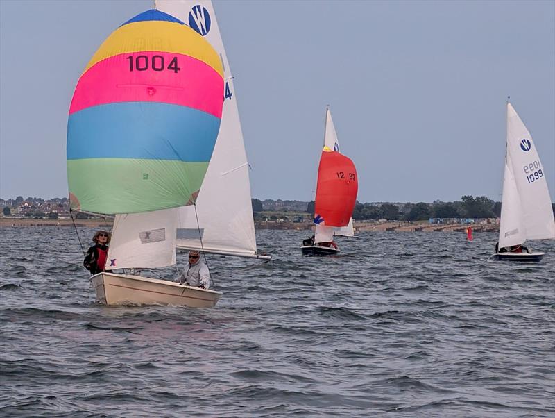 Wanderer Open at Whitstable Race 2, W1004 in the lead with W1282 and W1009 in pursuit photo copyright Sam Turner taken at Whitstable Yacht Club and featuring the Wanderer class