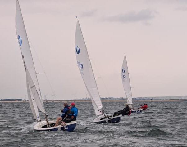 Windward leg towards Sheppey during Race 3 of the Wanderer Open at Whitstable photo copyright Sam Turner taken at Whitstable Yacht Club and featuring the Wanderer class