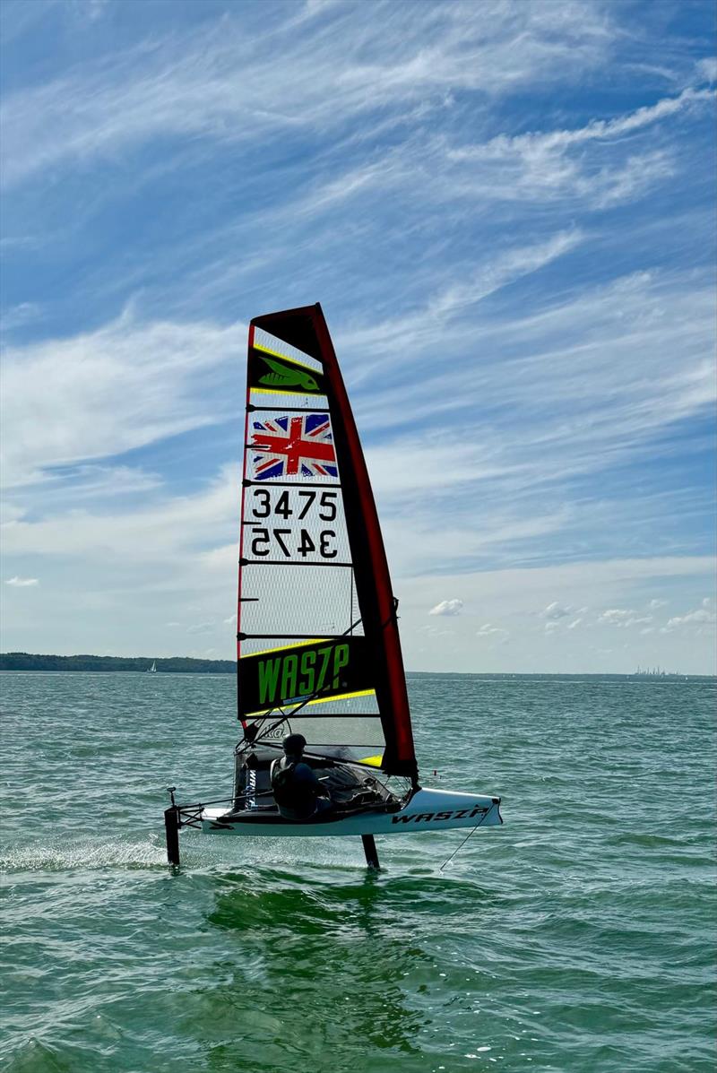 WASZP UK Swarm at the Isle of Wight GP photo copyright WASZP UK taken at Royal Victoria Yacht Club, England and featuring the WASZP class